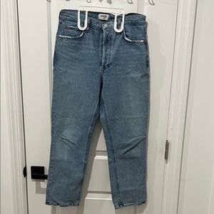 Agolde Women's Blue Straight Leg Jeans, Size 28